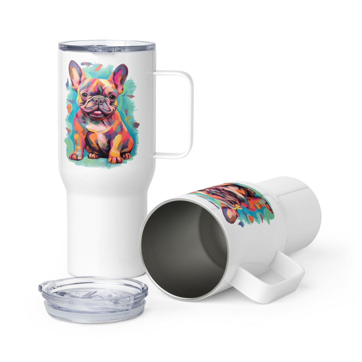 Watercolor Frenchie Travel Mug