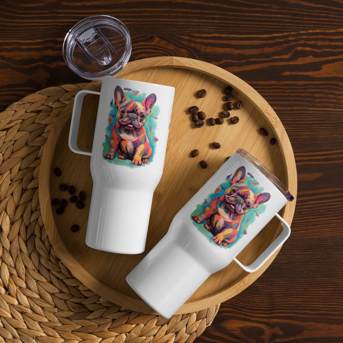 Watercolor Frenchie Travel Mug