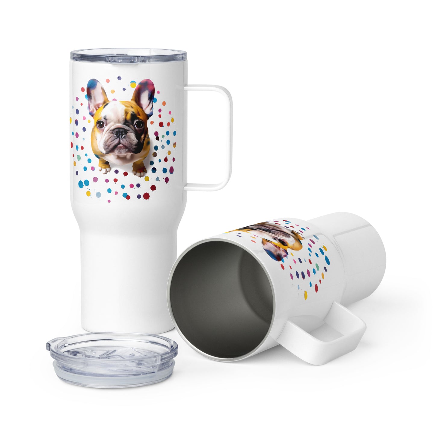 Color Array Frenchie Travel Mug