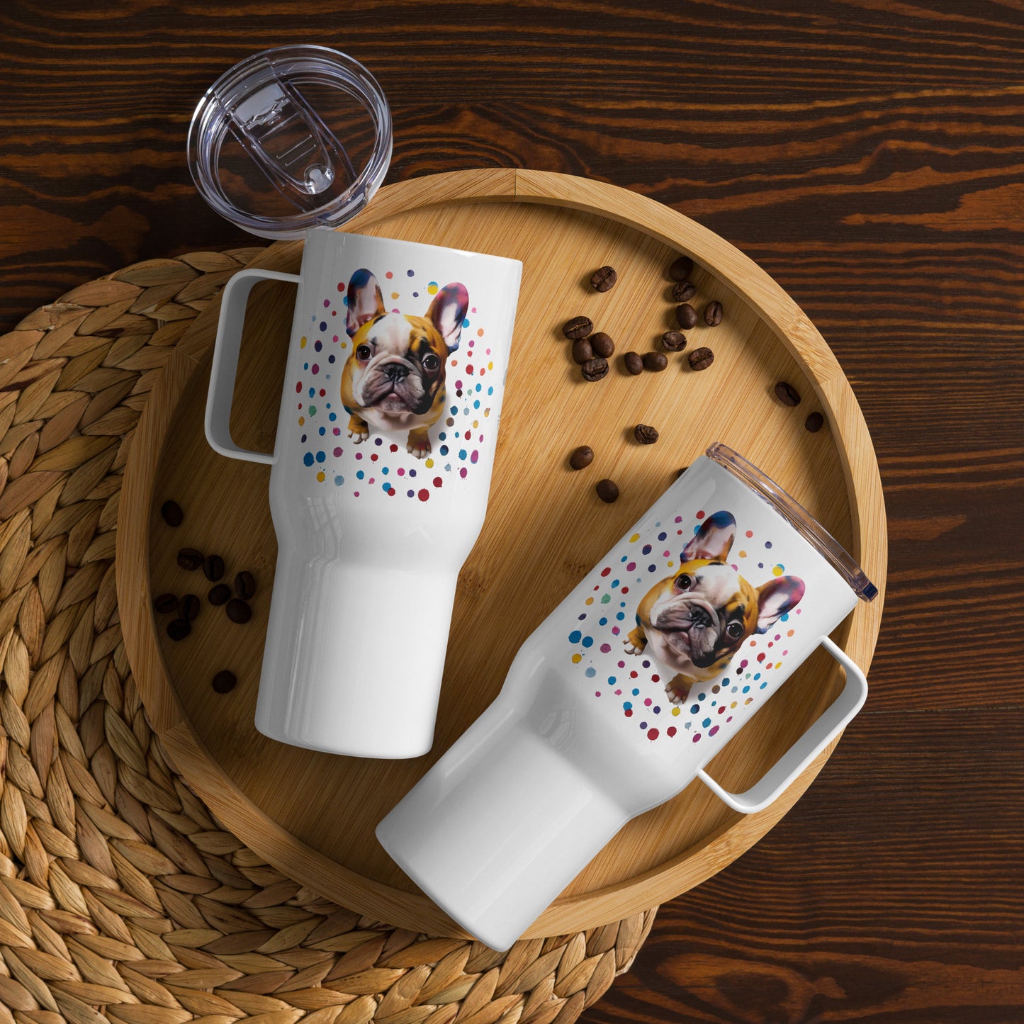 Color Array Frenchie Travel Mug