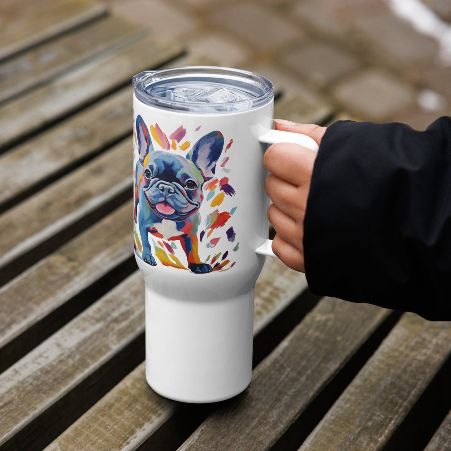 Running Blue Travel Mug