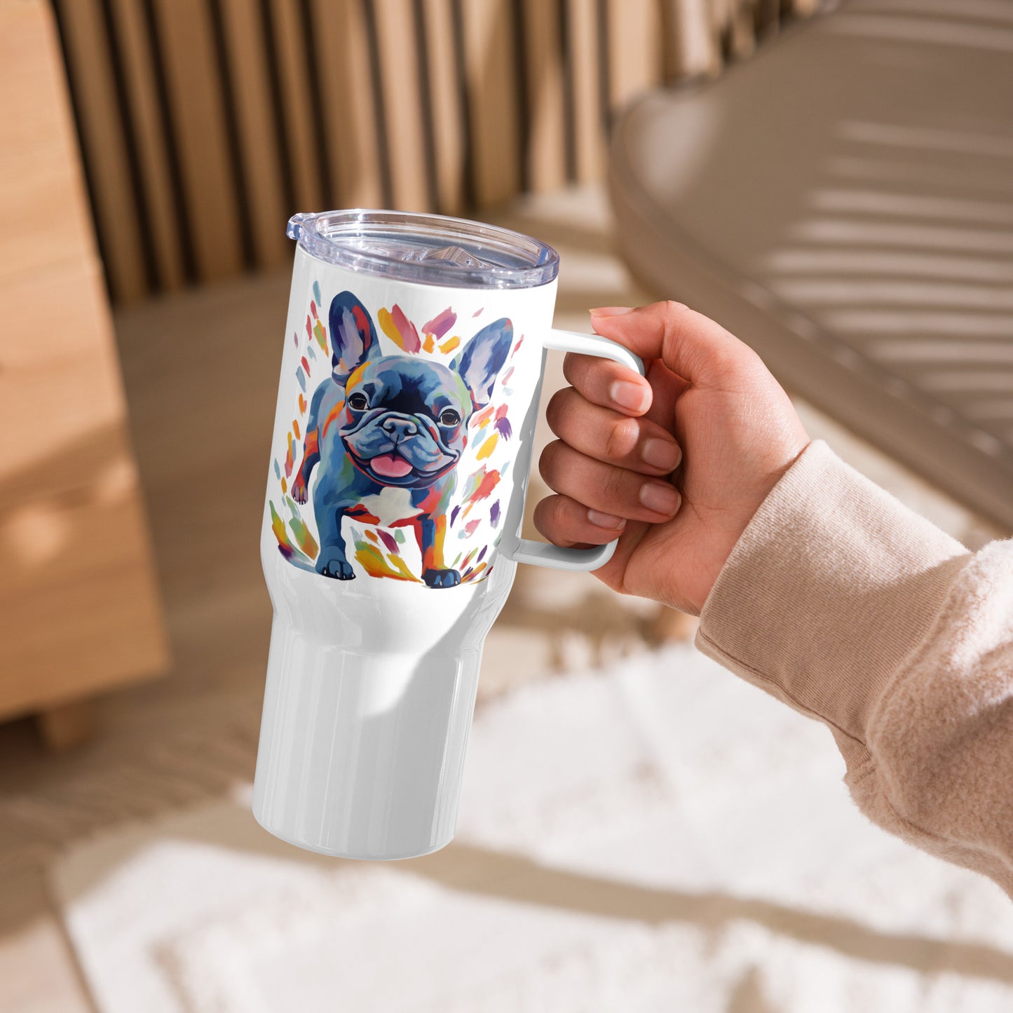 Running Blue Travel Mug