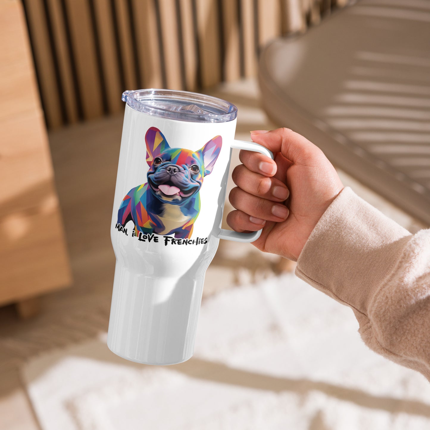 Happy Blue Travel Mug