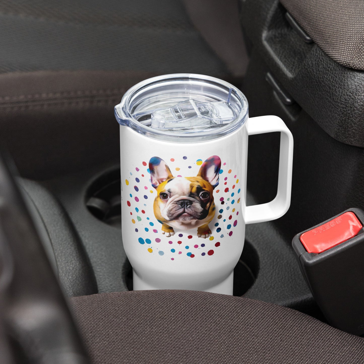 Color Array Frenchie Travel Mug