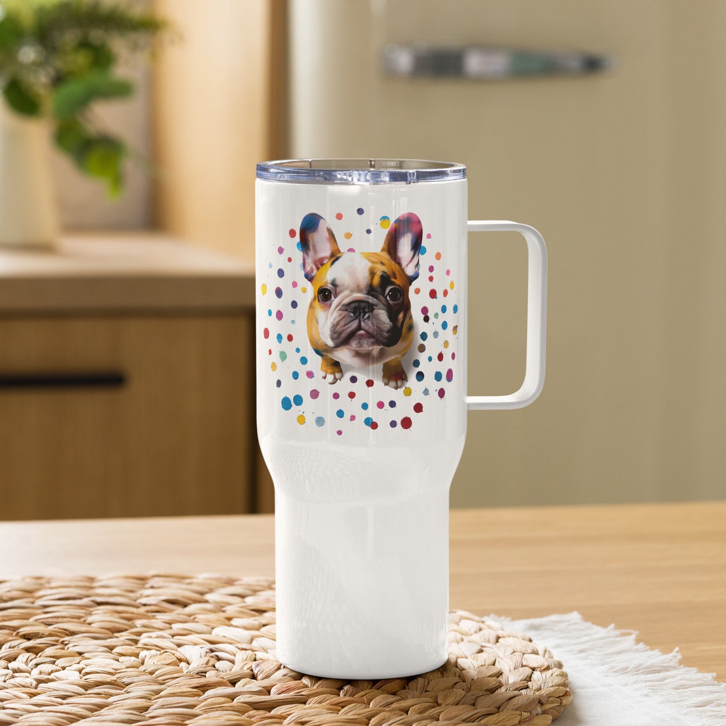 Color Array Frenchie Travel Mug