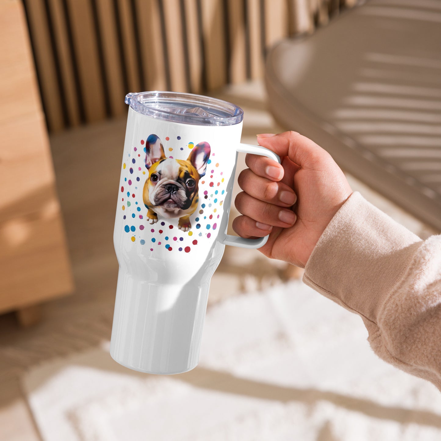 Color Array Frenchie Travel Mug