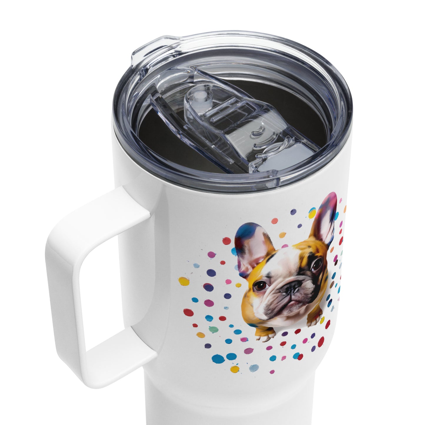 Color Array Frenchie Travel Mug