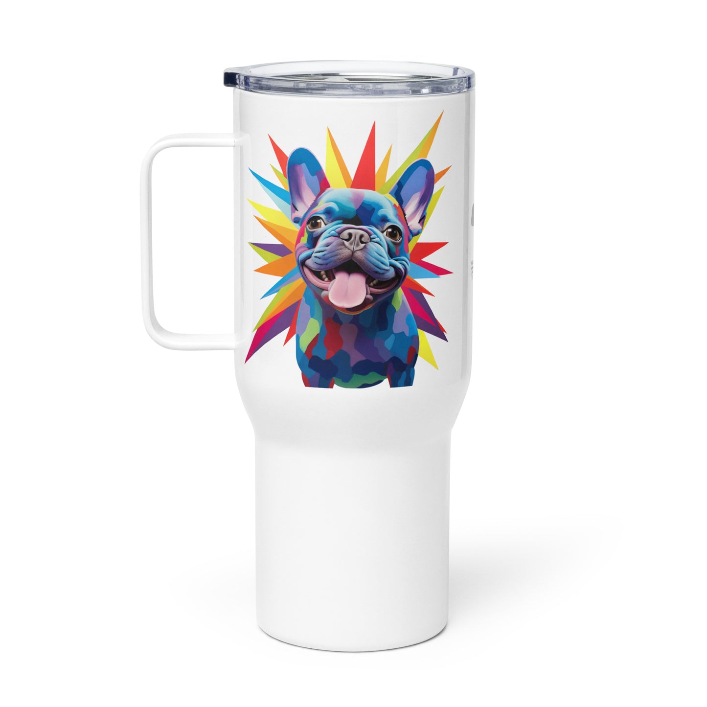 Blue Geometric Travel Mug