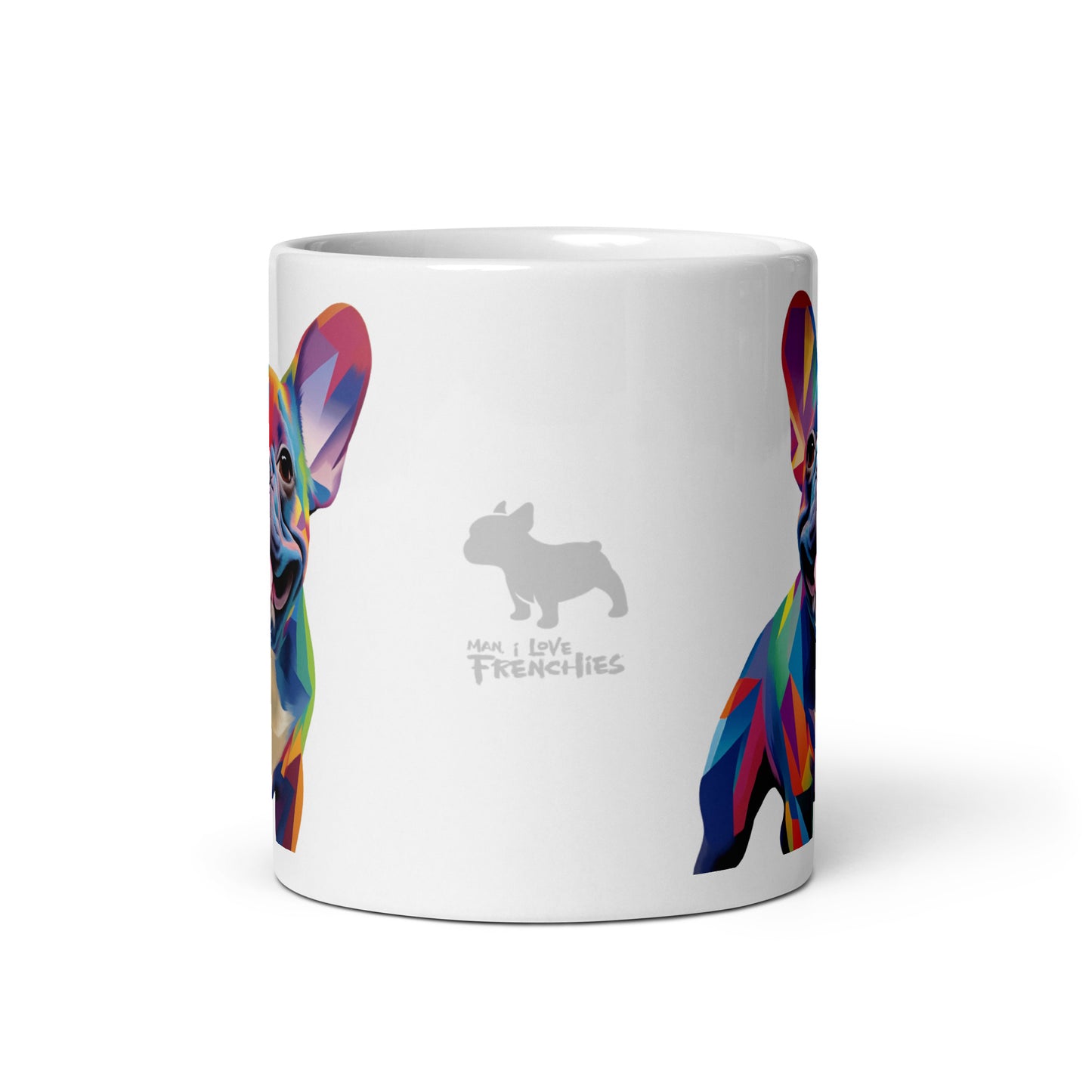 Happy Blue White Mug