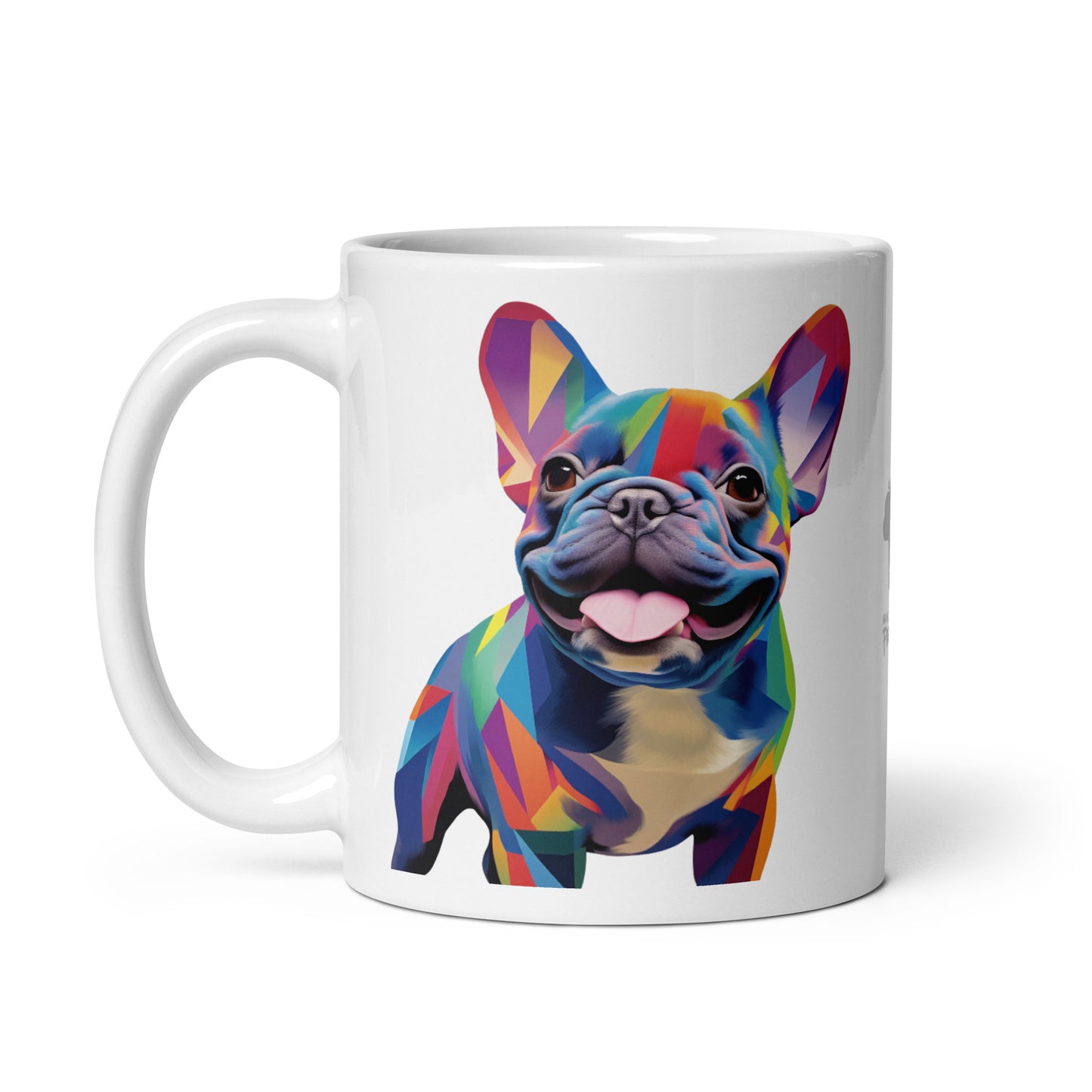 Happy Blue White Mug