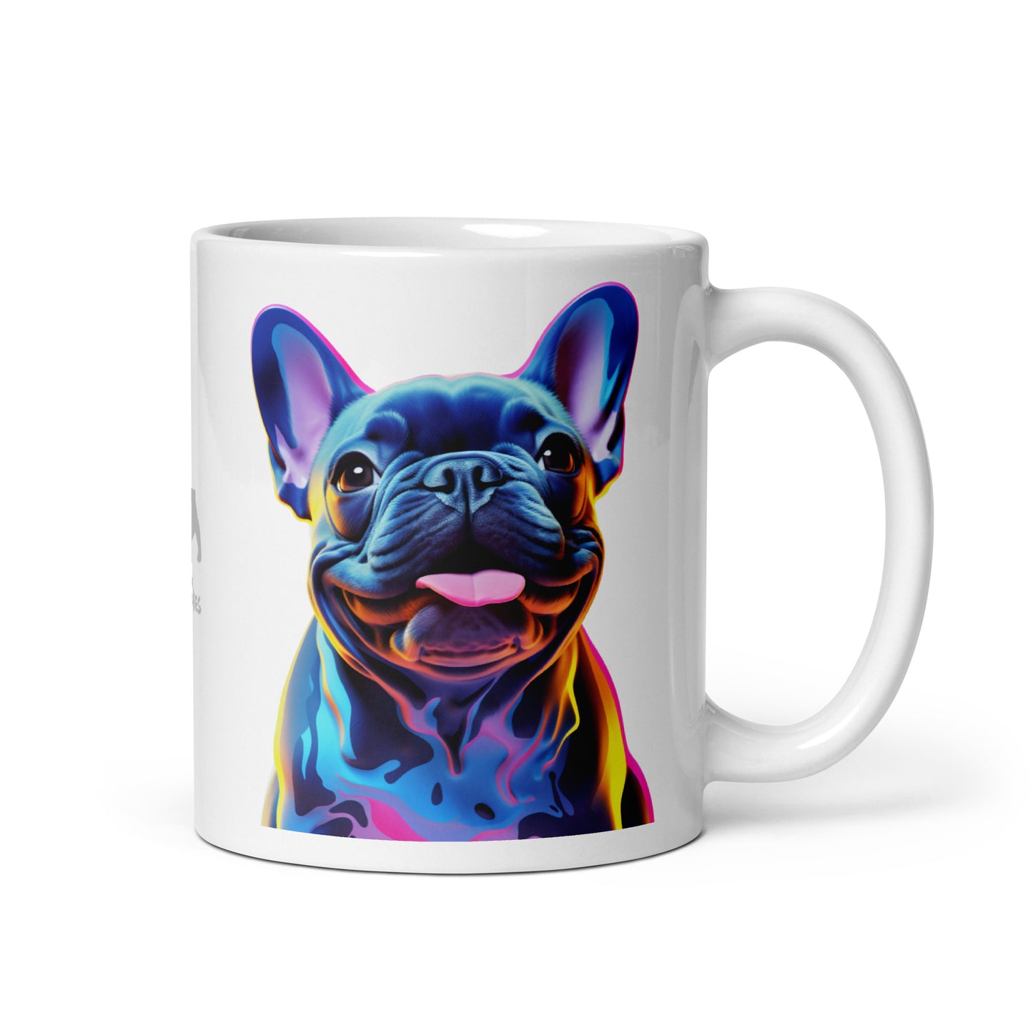 Neon Frenchie White Mug
