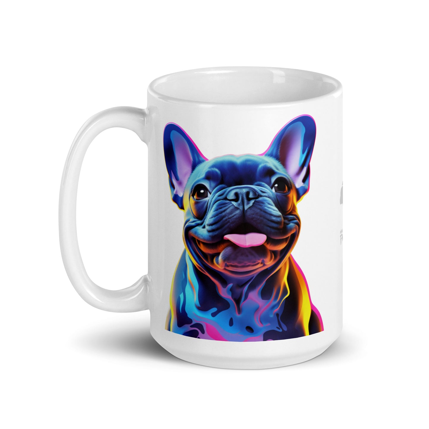 Neon Frenchie White Mug