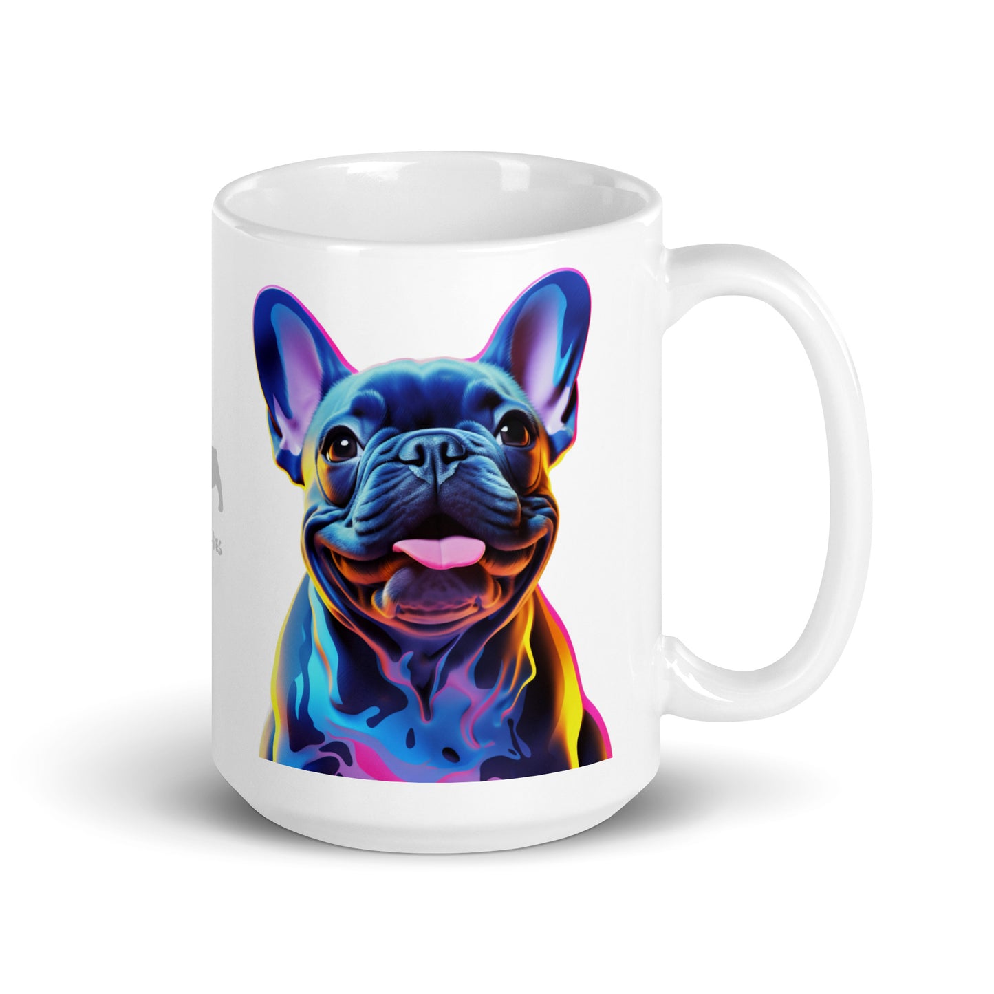 Neon Frenchie White Mug