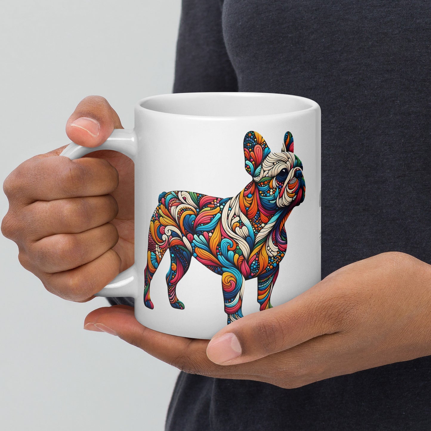 Fantasia Frenchie White Mug