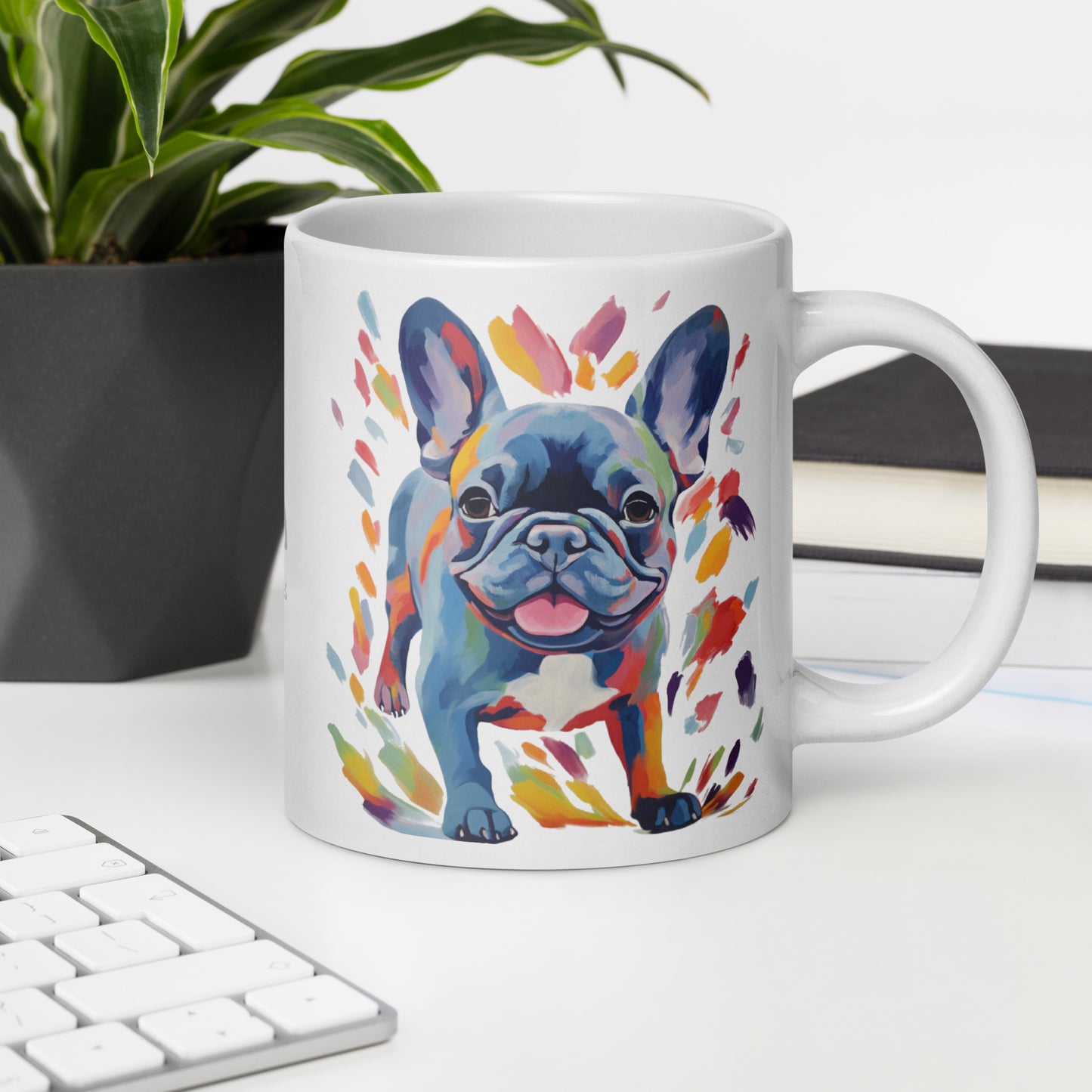 Running Blue White Mug