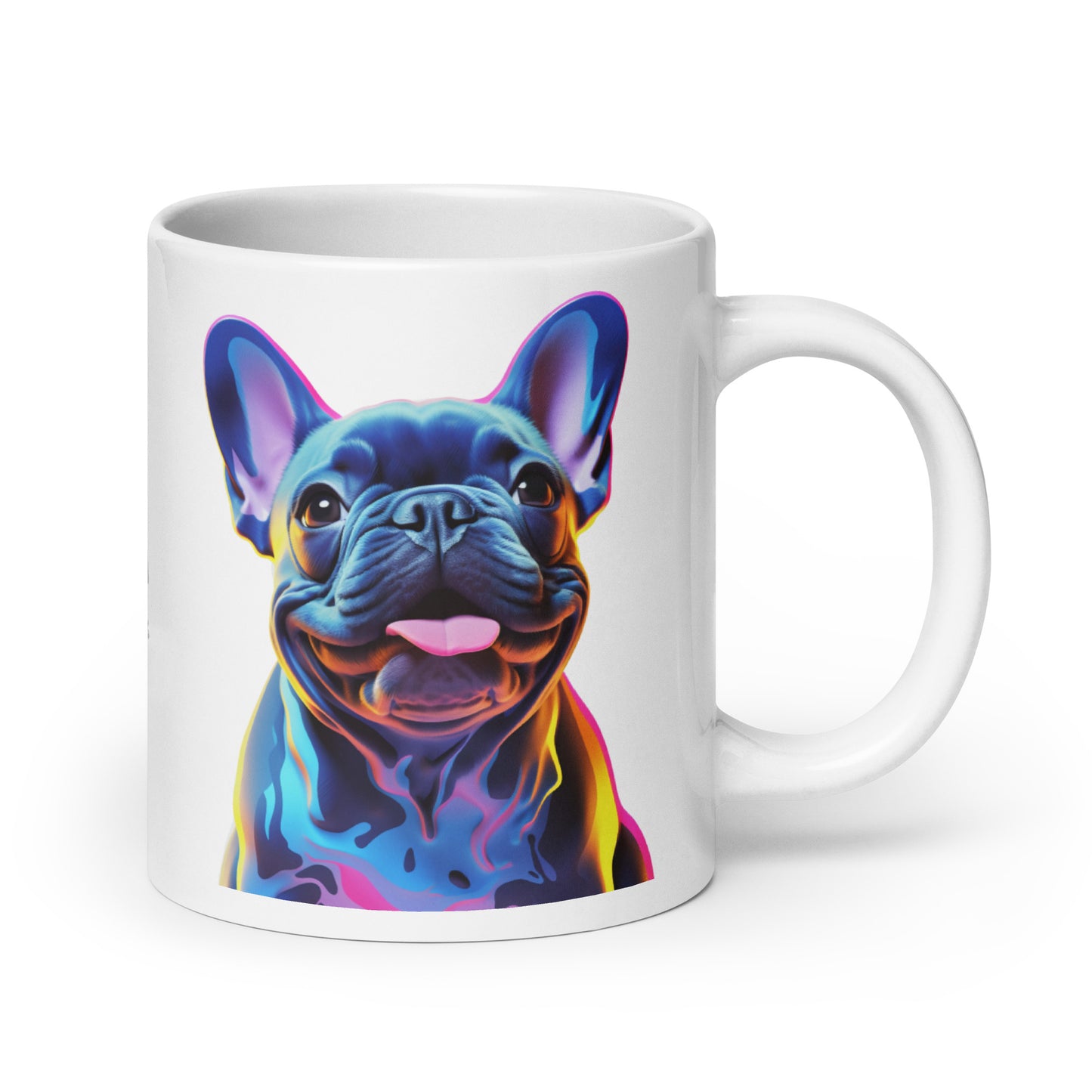 Neon Frenchie White Mug