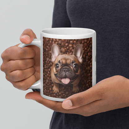 Coffee Frenchie White Mug