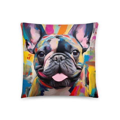 Abstract Frenchie Pillow