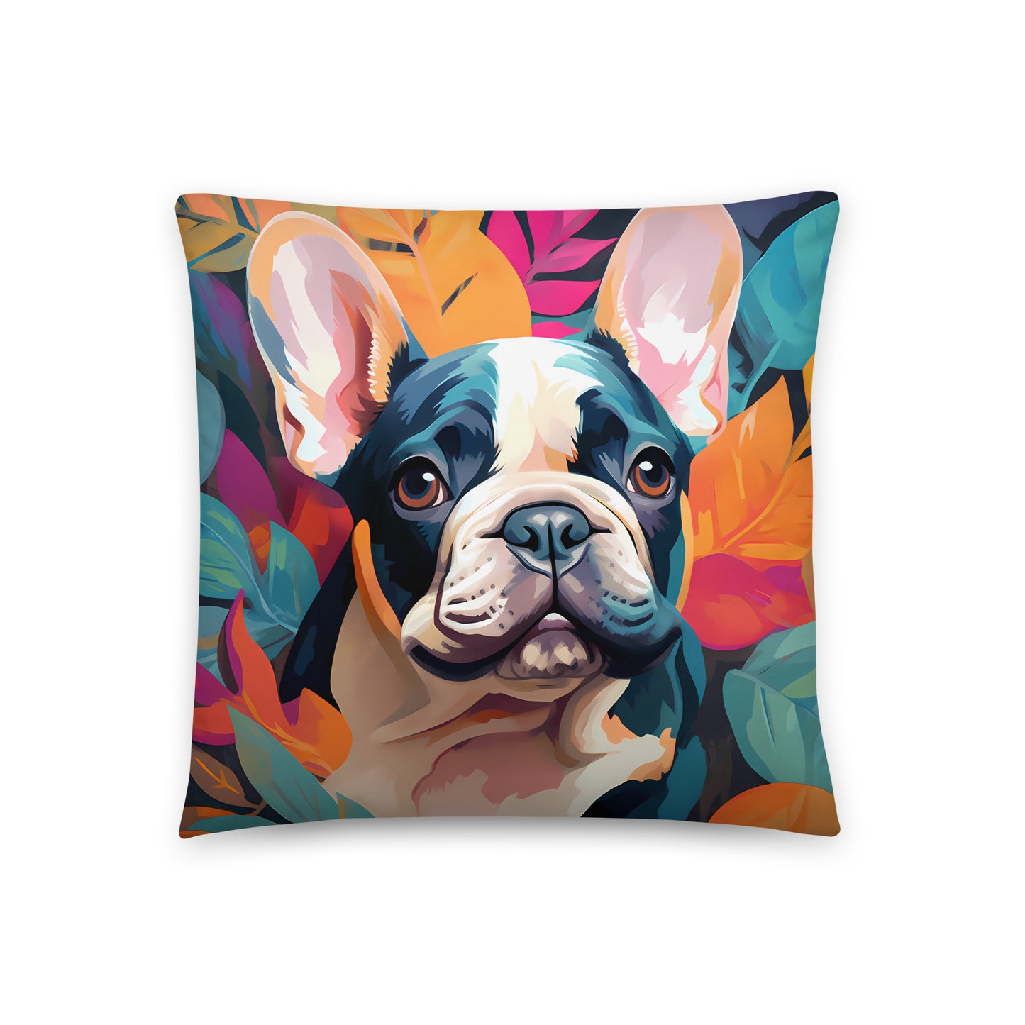 Tropical Frenchie Pillow