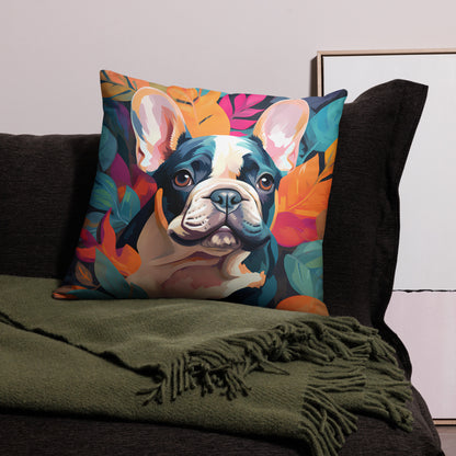 Tropical Frenchie Pillow