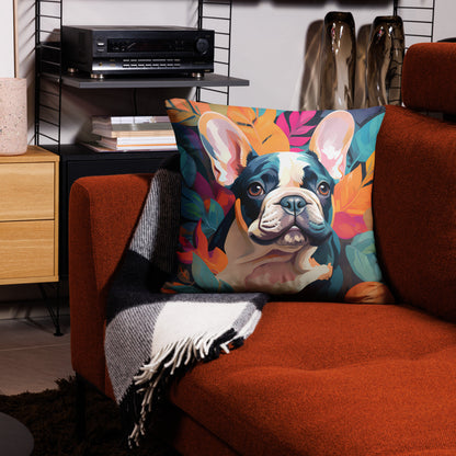 Tropical Frenchie Pillow