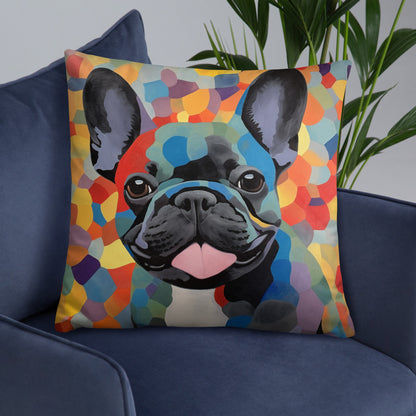 Mosaic Frenchie Pillow