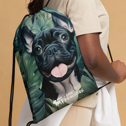 Tropical Brindle Drawstring Bag