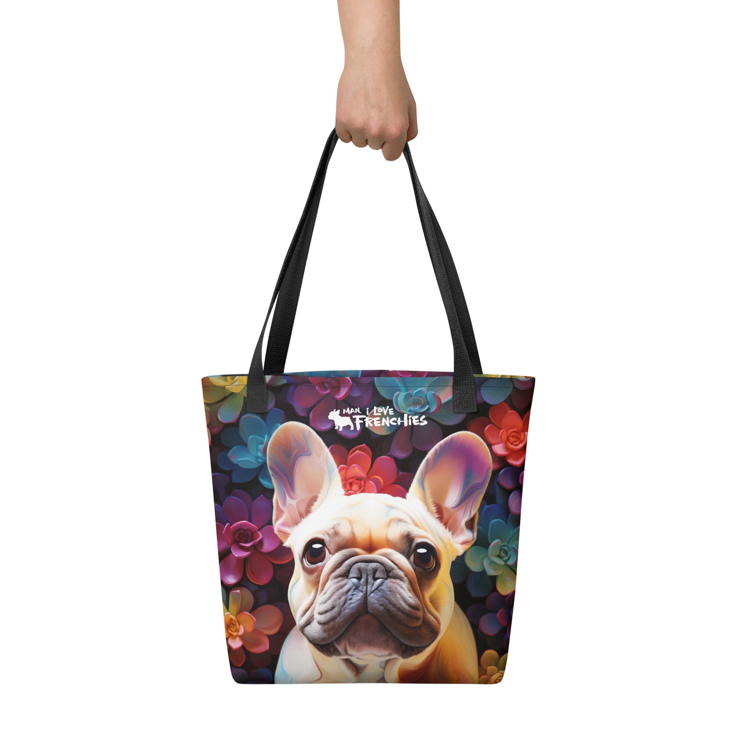 Succulent Frenchie Tote Bag