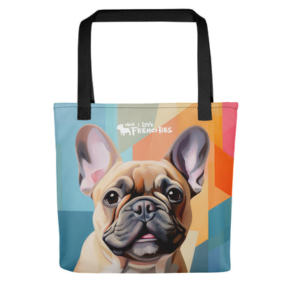 Cream Frenchie Tote Bag