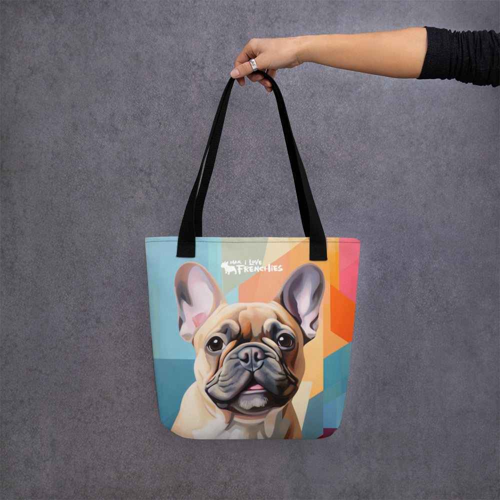 Cream Frenchie Tote Bag