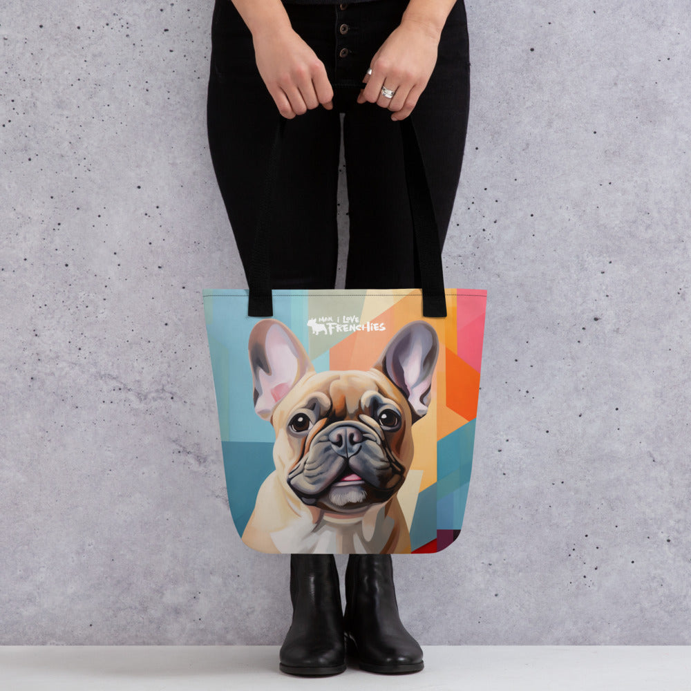 Cream Frenchie Tote Bag