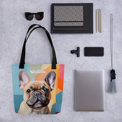 Cream Frenchie Tote Bag