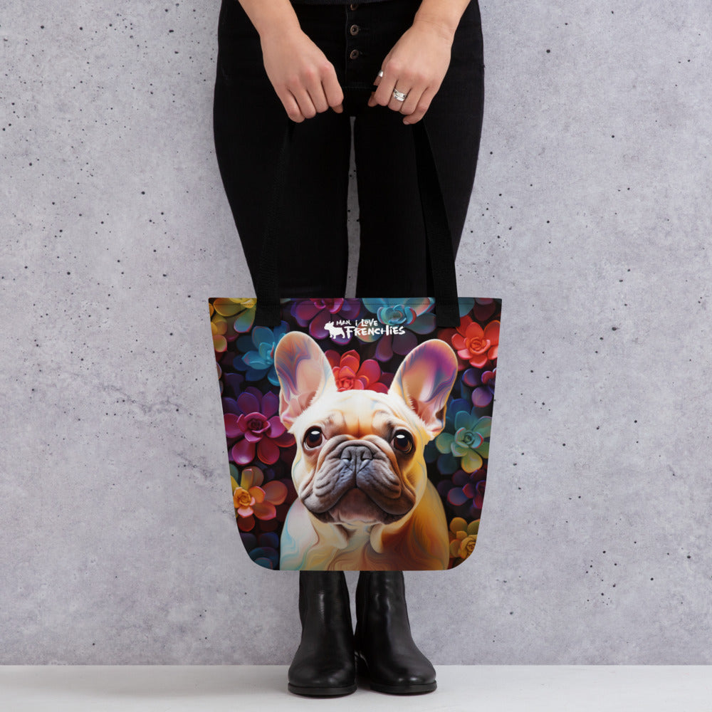 Succulent Frenchie Tote Bag