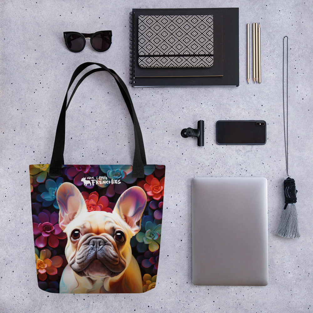 Succulent Frenchie Tote Bag