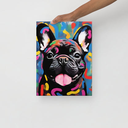 Bulldog's Dance with Doodles - Canvas