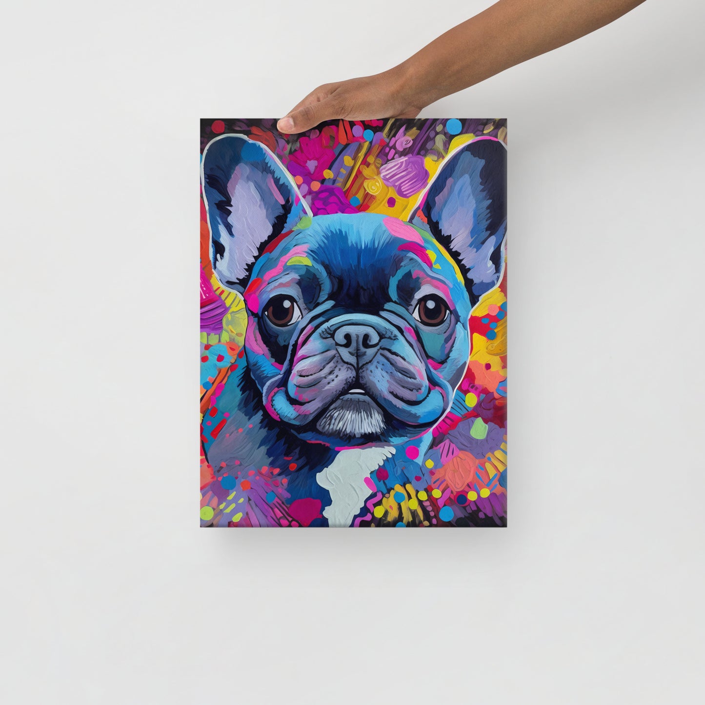 Beautiful Blue Frenchie Canvas