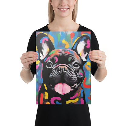 Bulldog's Dance with Doodles - Canvas