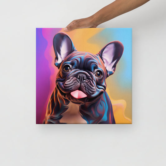 Frenchie's Gradient Grin - Canvas