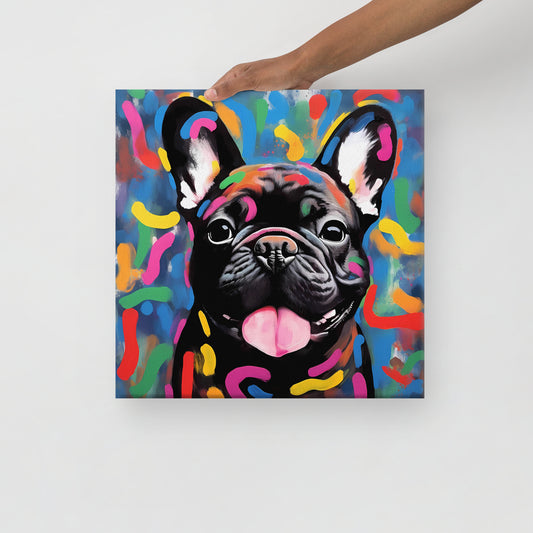 Bulldog's Dance with Doodles - Canvas