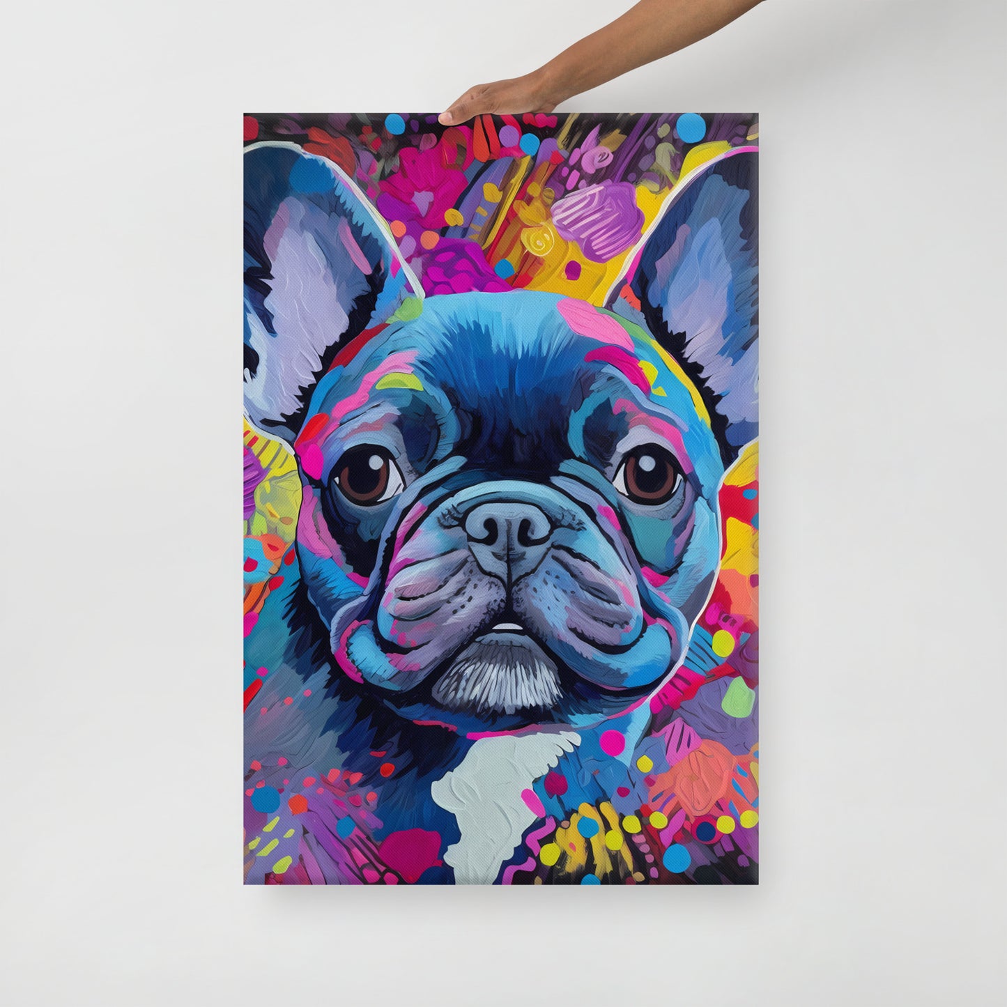 Beautiful Blue Frenchie Canvas