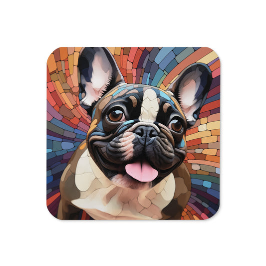 Modern Abstract Frenchie Coaster