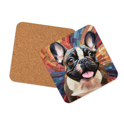 Modern Abstract Frenchie Coaster