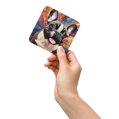 Modern Abstract Frenchie Coaster