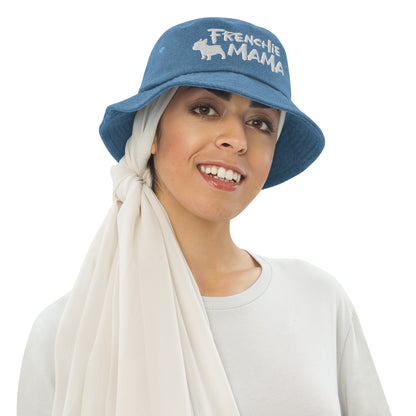 Frenchie Mama Denim Bucket Hat