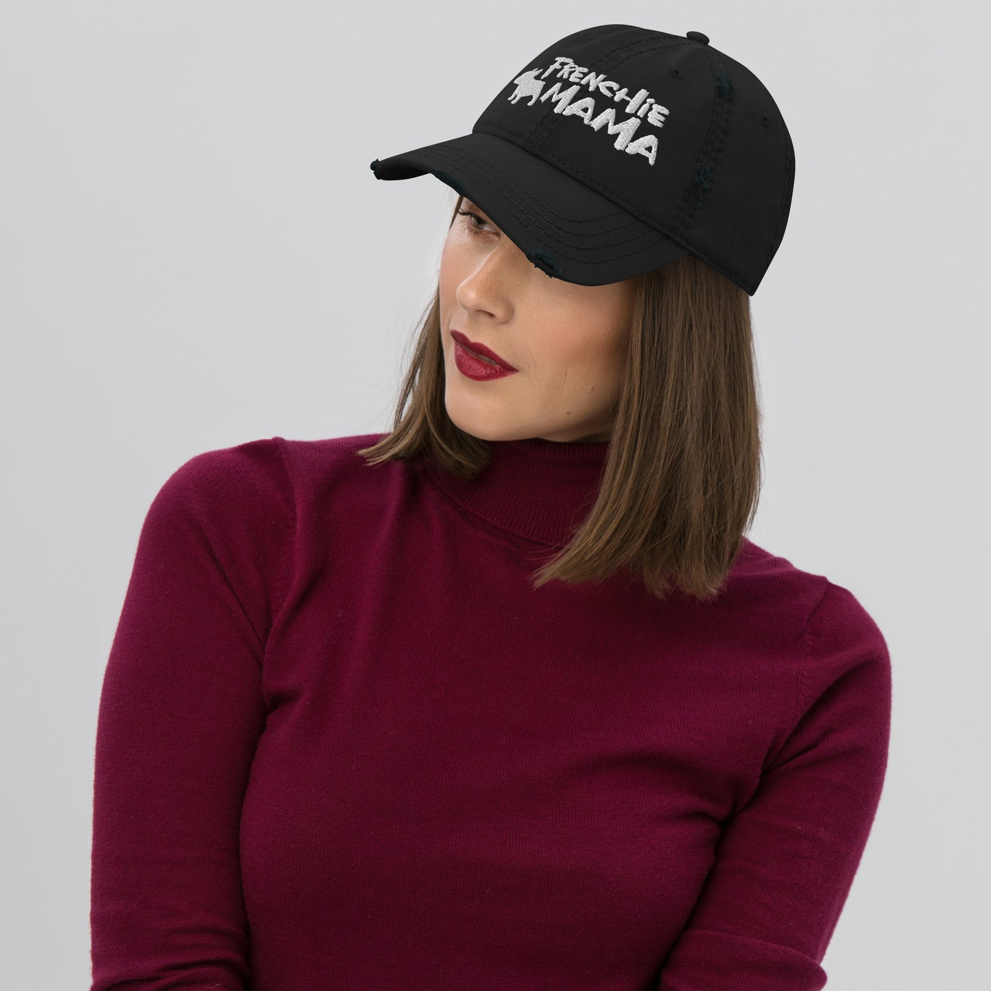 Frenchie Mama Distressed Dad Hat