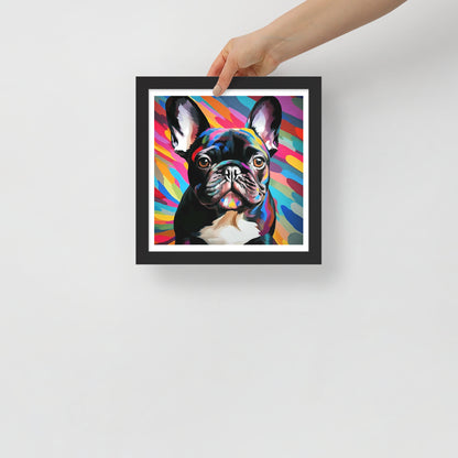 Brindle Spectrum Splash Framed Poster