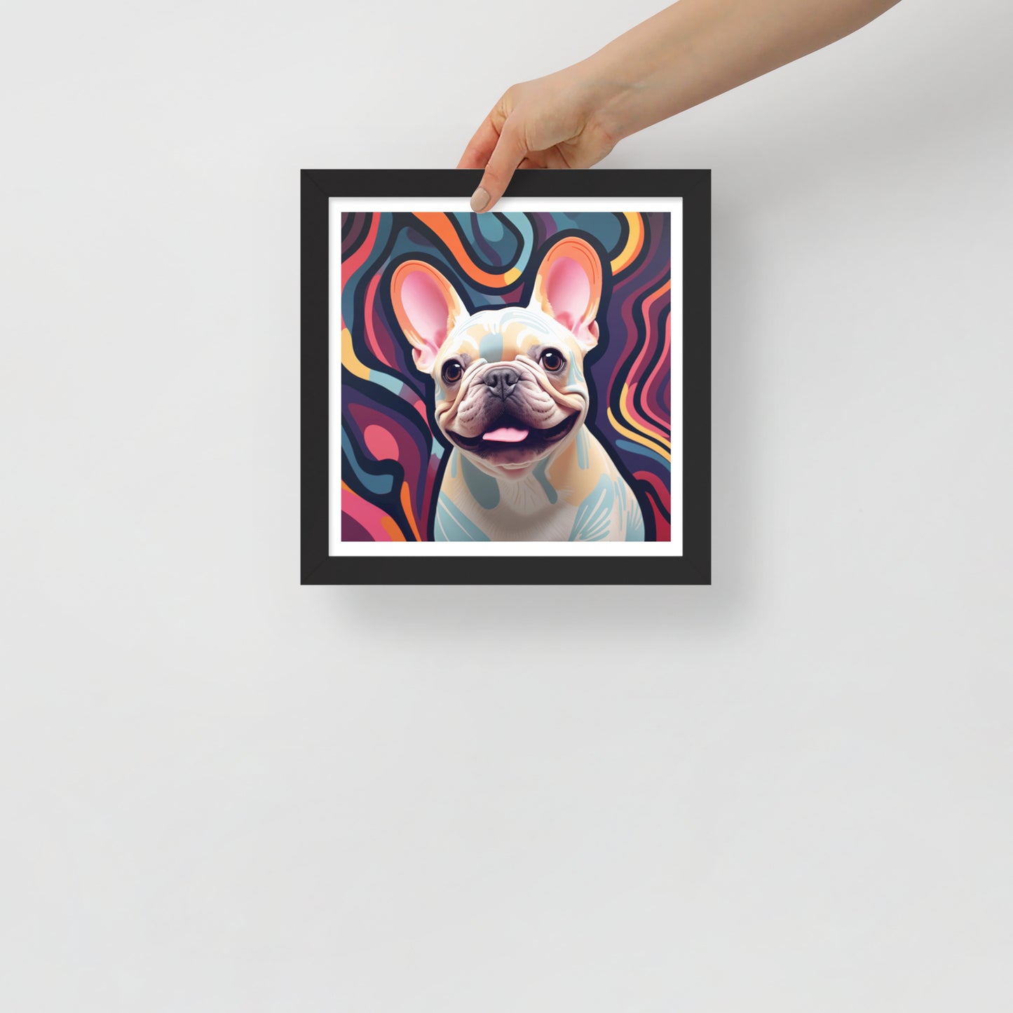 Cream Canine Flow Framed Poster