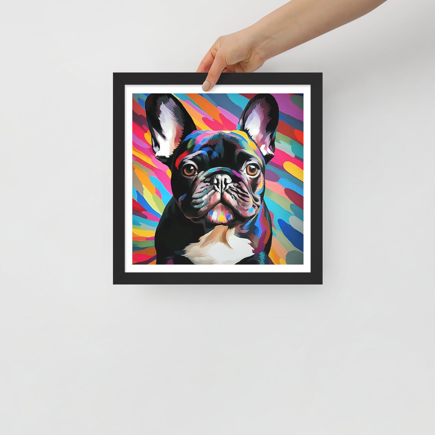 Brindle Spectrum Splash Framed Poster