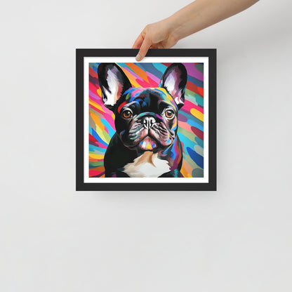 Brindle Spectrum Splash Framed Poster