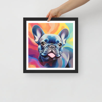 Bulldog Blues in Vivid Views Framed Poster